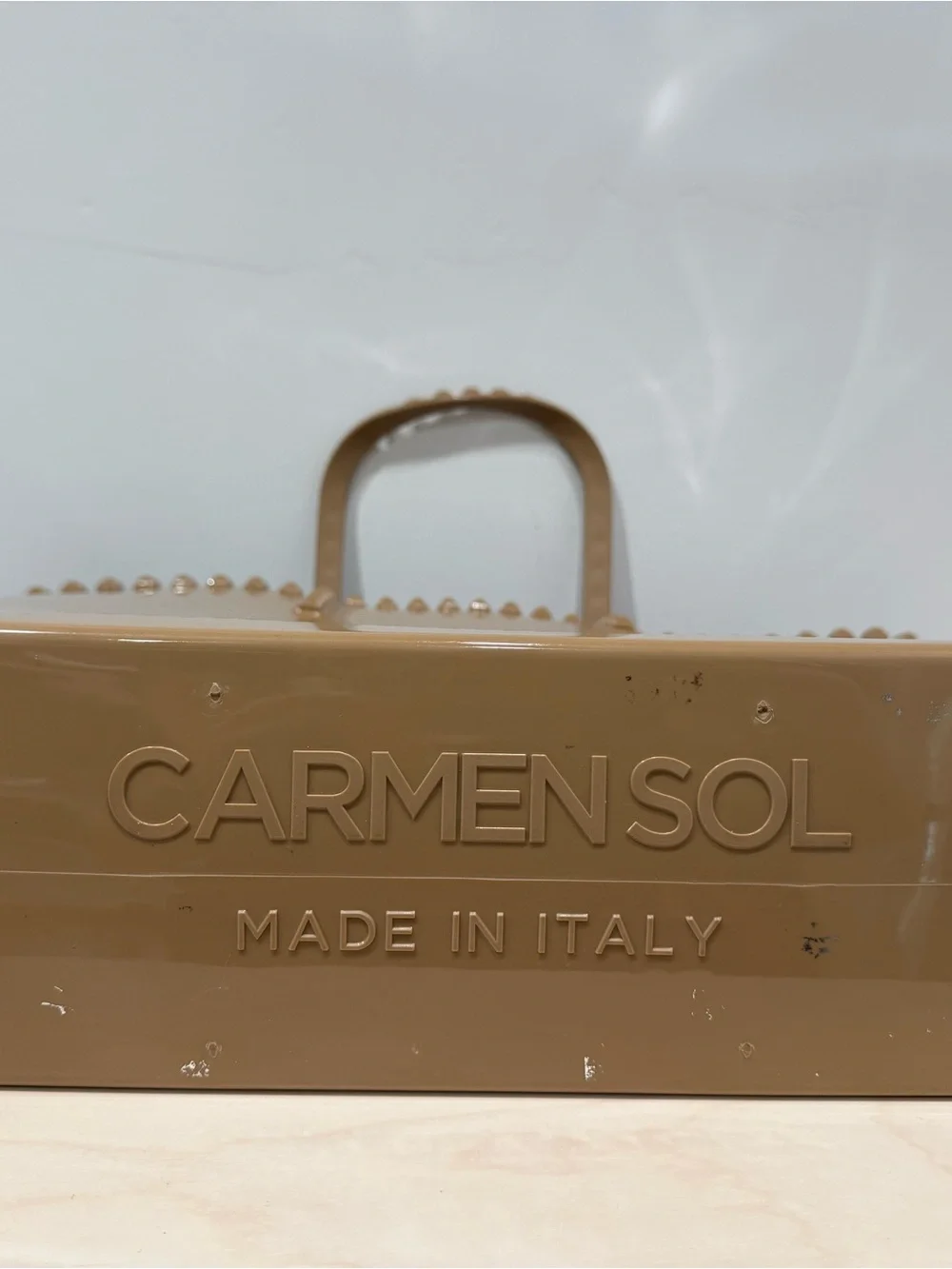 Carmen Sol Angelica Studded Tote & Nora Pouchette Set with Red Heart Tag